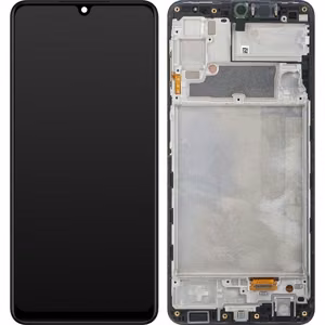 LCD ekrāns Samsung A225 A22 4G ar skārienjūtīgo ekrānu un rāmi oriģināls melns (servisa komplekts)