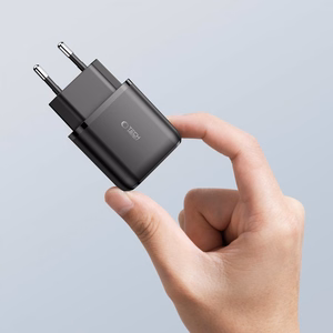 Tech-Protect C20W lādētājs USB-C PD 20W / USB-A QC 3.0 - melns