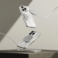 Ringke Fusion Magnētiskais iPhone 16 Pro Max apvalks - matēts caurspīdīgs