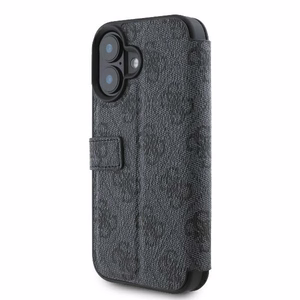 Guess 4G Metal Logo viedtālruņa apvalks iPhone 16 - melns