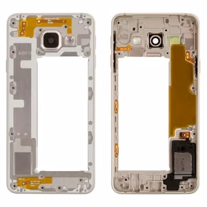 Vidējais korpuss Samsung A310 A3 2016 zeltains ar buzeri un sānu pogām oriģināls (lietots Grade B)