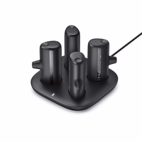 4 Veger W007CK 5000mAh portatīvo lādētāju komplekts (2x Lightning + 2x USB-C) ar uzlādes staciju - melna