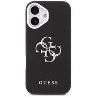 Guess Grained Big 4G Classic Logo viedtālruņa apvalks iPhone 17 - melns