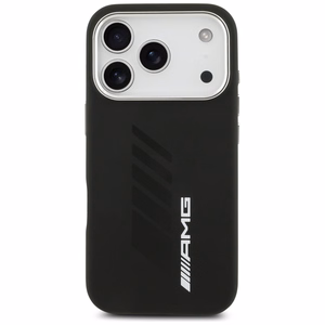 Силиконовый чехол AMG Oversize Rhombs MagSafe для iPhone 17 Pro (чёрный)