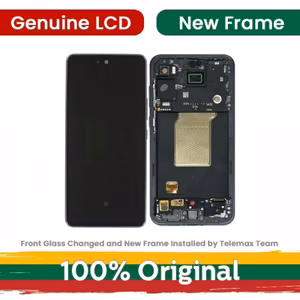 LCD displejs Samsung A556 A55 5G ar rāmi / Navy / (atjaunots: Telemax)