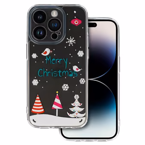 Рождественский чехол Tel Protect для iPhone 13 Pro дизайн 4 прозрачный