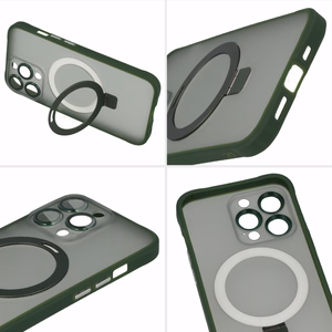 Tel Protect MagSafe ar statīvu viedtālruņa apvalks iPhone 12 Pro Max (m) - zaļš (m)