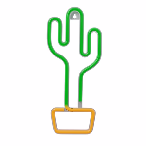 Neon LED Light CACTUS oranžs zaļš Bat + USB FLNE02 Forever Light