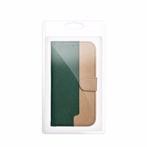 Flip case for iPhone 17 / 18 Split Book green and gold