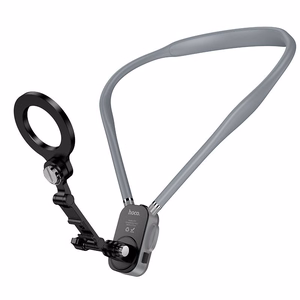 Neck magnetic phone holder Hoco K31 melns pelēks
