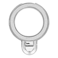 Tālruņa statīvs CIRCLE GLITTER – lipīgs – sudraba