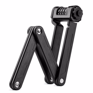 Rockbros LFCXR0085 saliekama velosipēda slēdzene ar kodu – melna
