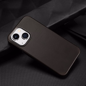 Dux Ducis Naples iPhone 14 Plus ādas apvalks (saderīgs ar MagSafe) tumši brūns