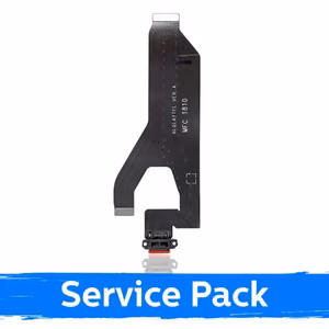 Uzlādes ports saderīgs ar Huawei Mate 20 Pro ar flex kabeli / Sudrabs (Service Pack)