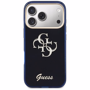 Guess IML 4G Script Metal Case for iPhone 17 Pro - Blue