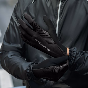 Rockbros cycling gloves spring/summer/autumn, full, size: XL - black