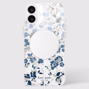 Kate Spade New York Protective Gems MagSafe - Case for iPhone 16 Plus (Flowerbed Blue)