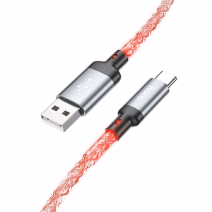 Кабель USB A to USB C Hoco 3A 1 м U112 серый