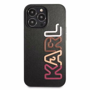 Viedtālruņa apvalks Karl Lagerfeld Multipink Brand iPhone 13 Pro / iPhone 13 - melns