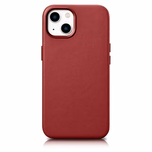 iCarer Apvalks Ādas vāks izgatavots no dabīgas ādas iPhone 14 Plus sarkans (saderīgs ar MagSafe)