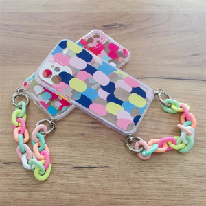 Color Chain Case гибкий эластичный гелевый чехол с цепочкой-подвеской для iPhone 13 Pro разноцветный (3)