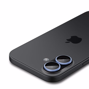 Spigen Optik Pro GLAS.TR “EZ FIT” kameras vāciņš, 2 gab. komplekts, paredzēts iPhone 16 / 16 Plus / 17 – zils