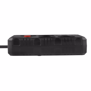 Maclean MCE393 B pagarinātājs ar 4 kontaktligzdām un 3 USB pieslēgvietām, 110–240 V AC, 50/60 Hz, 2,1 A, maks. 2500 W, 3 m, melns