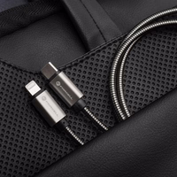 FORCELL F-ENERGY Metal C239 kabelis Type-C uz Type-C PD QC4.0 5A 100W E-mark 1 m sudrabains