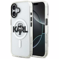 Karl Lagerfeld IML Karl Sketch Logo magnētiskais viedtālruņa apvalks iPhone 17 - caurspīdīgs