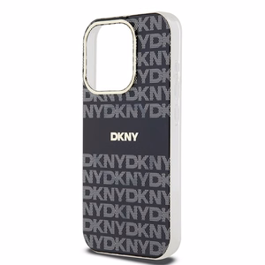 DKNY IML mono un svītrainais magnētiskais viedtālruņa apvalks iPhone 15 Pro – melns
