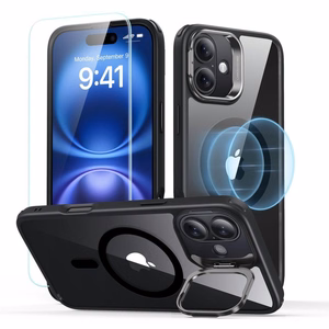 ESR Classic Hybrid Kickstand Halolock MagSafe iPhone 16 Plus + Закалённое стекло Защитная плёнка - чёрный