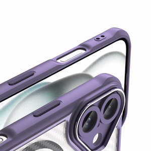 Viedtālruņa apvalks Magnētiskais silikona Līderu sērija iPhone 16 Plus (m) - violets