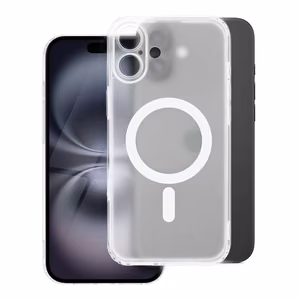 Case for iPhone 15 PLUS Frost Mag Cover compatible with MagSafe (camera protection) transparent frozen