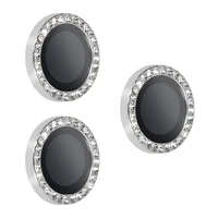 Temperētais stikls HARD DIAMOND kamerai (objektīvam) iPhone 17 Pro/17 Pro Max – sudraba krāsas, 3 gab.