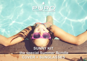 PURO Sunny Kit komplekts iPhone SE (2022/2020) / 8/7: vāciņš un salokāmas saulesbrilles, zils