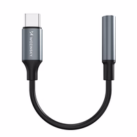 Wozinsky WACM-01 USB-C adapteris - 3.5 mm mini ligzda - melns