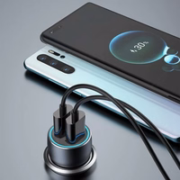 Automašīnas Lādētājs Dudao "R4+" Pelēks 18W (3xQC3.0)