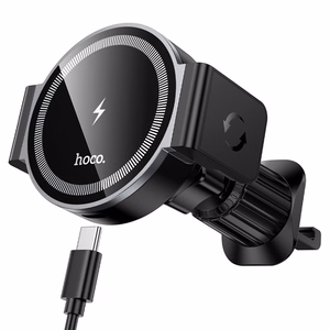 Автомобильное зарядное устройство-держатель Hoco HW35 MagSafe 15W на вентиляционную решётку чёрный