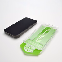 9H rūdītais stikls ar montāžas rāmi iPhone 14 Pro Max Wozinsky Premium stikls - melns