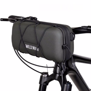 WILDMAN ceļojumu soma velosipēda stūrei ar rāvējslēdzēju, 2L, GD8, zaļa