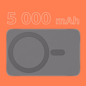Krüger&Matz magnētiskais bezvadu ārējais akumulators, 5000 mAh, pelēks