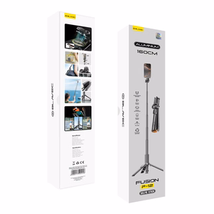 Blavec Selfie Stick Aluminium Fusion P-12 Magsafe Auto pop statīvs + tālvadības pults 1,60 m (SSFP12-MTRAPB160) melns