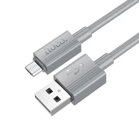 Kabelis USB-A uz Micro USB Hoco 2,4A 1 m X107 pelēks