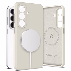 Tech-Protect Silikona MagSafe Maciņš for Samsung Galaxy S26+ - bēšs