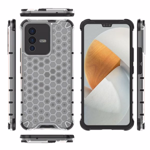 Honeycomb case бронированная крышка с гелевой рамкой для Vivo V23 5G прозрачный