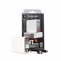 WEKOME WP-27 Tint Series - Power bank 10000 mAh Super Fast Charging USB-C PD 20W + 2x USB-A QC3.0 22.5W (balts)