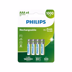 PHILIPS аккумулятор AAA NiMH 1000mAh набор 4шт.