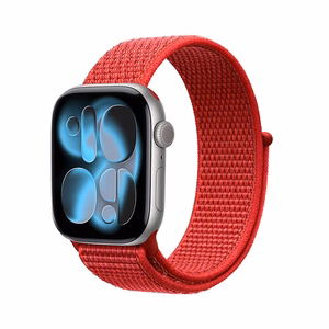 Crong Nylon Apple Watch sporta siksniņa, 38/40/41/42 mm, Red Fusion