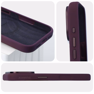 Liavec Silky vāciņš ar metāla kameras ietvaru, paredzēts iPhone 18 Pro Max/17 Pro Max, violets