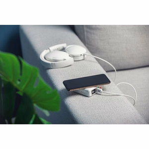 FORCELL F-ENERGY daudzfunkcionālais lādētājs 15W 4in1 ar USB/USB-C pieslēgvietu, portatīvo lādētāju 8000mAh un bezvadu uzlādi